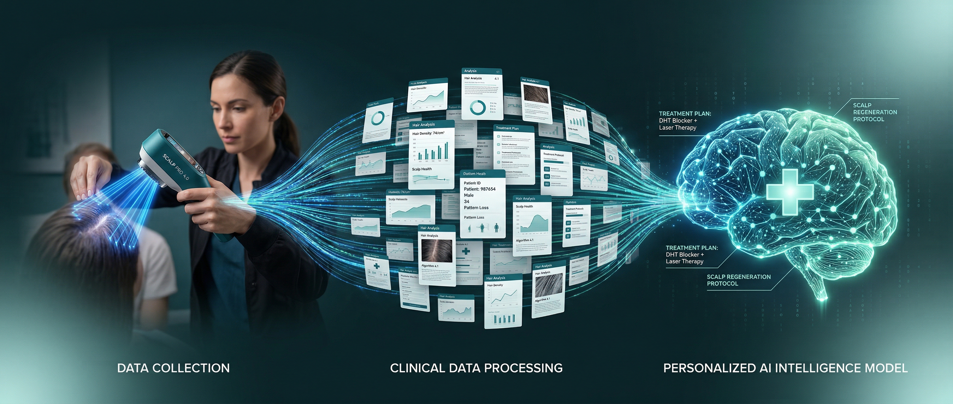 GroTech personal intelligence — data collection, clinical processing, and personalized AI model